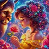 (Multi-Style) Beauty And The Beast-14CT Stamped Cross Stitch 50*50cm/19.69*19.69in