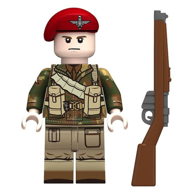 WW2 British Red Devils Paratrooper Soldier Custom Military Minifigure Minifigure Bricks monstertoys