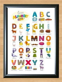 Alphabet Kids Children Educational Ready to use packaging A4 Photo Poster painting Print Poster A2 16.5x23.4