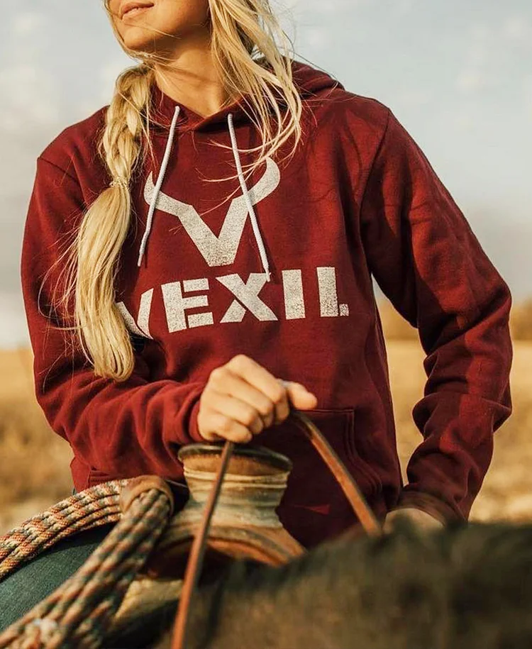 Vintage Western Long Sleeve Hoodie