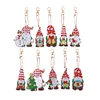 10pcs DIY Diamond Painting Keychain Set Xmas Gnome Kits