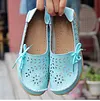 Women's Wide Width Leather Loafers Flat Shoes