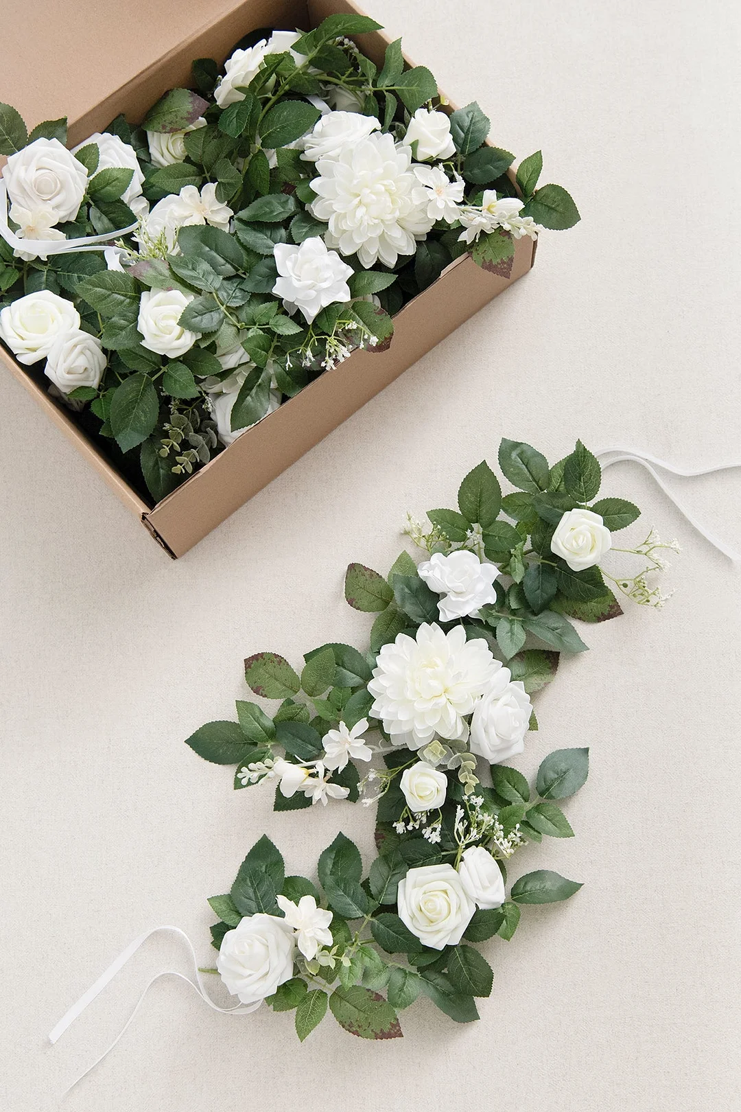 Lantern Floral Arrangements in White & Sage