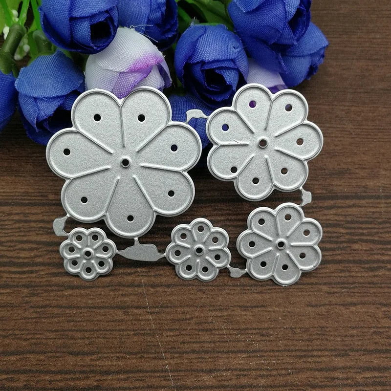 5pcs flower Metal Cutting Dies Stencils For DIY Scrapbooking Decorative Embossing Handcraft Die Cutting Template