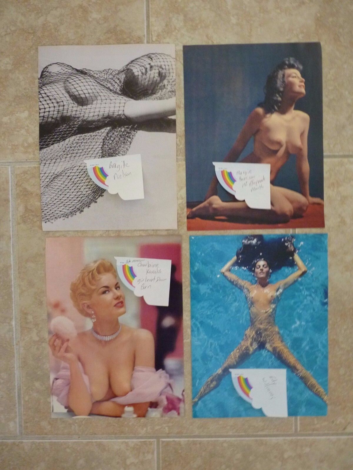 (4) Single Pages Playboy Coffee Table Book Photo Poster paintings Nielson Harrison Karalus Edy