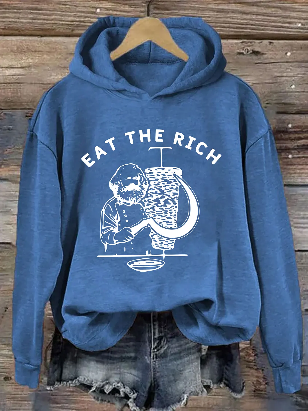 Eat The Rich Karl Marx Doner Kebab Hoodie
