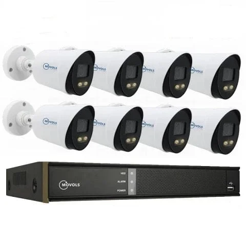 pornhint Pornhint Movols 1080P AI Colorful Night Vision CCTV System H.265+ Outdoor Waterproof Video Surveillance Kit 8CH DVR Security Camera Set