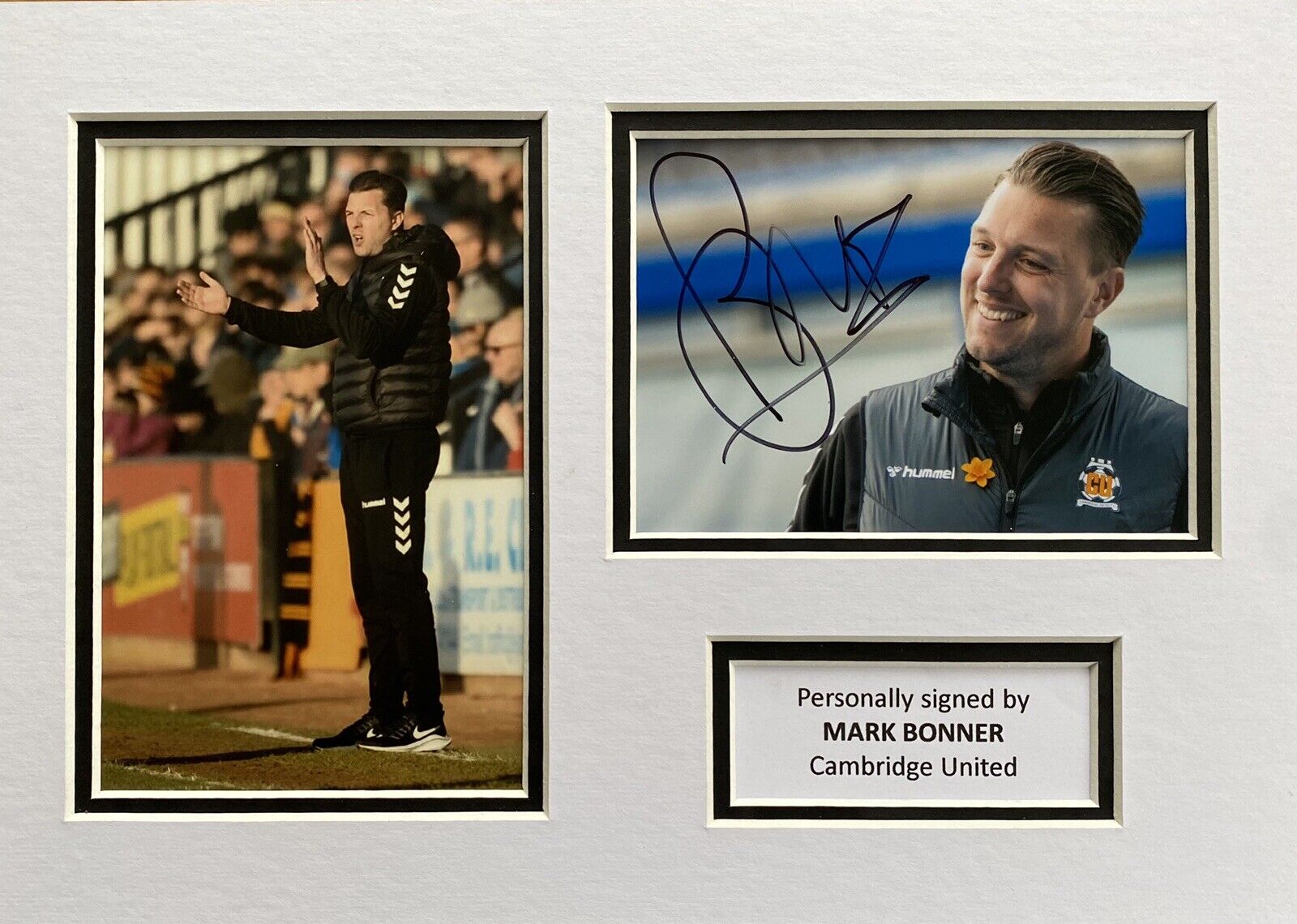 Mark Bonner Genuine Signed Cambridge United Photo Poster painting In A4 Mount Display