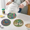 4Pcs Diamond Painting Wooden Animal Placemats with Holder Diamond Art Place Mats