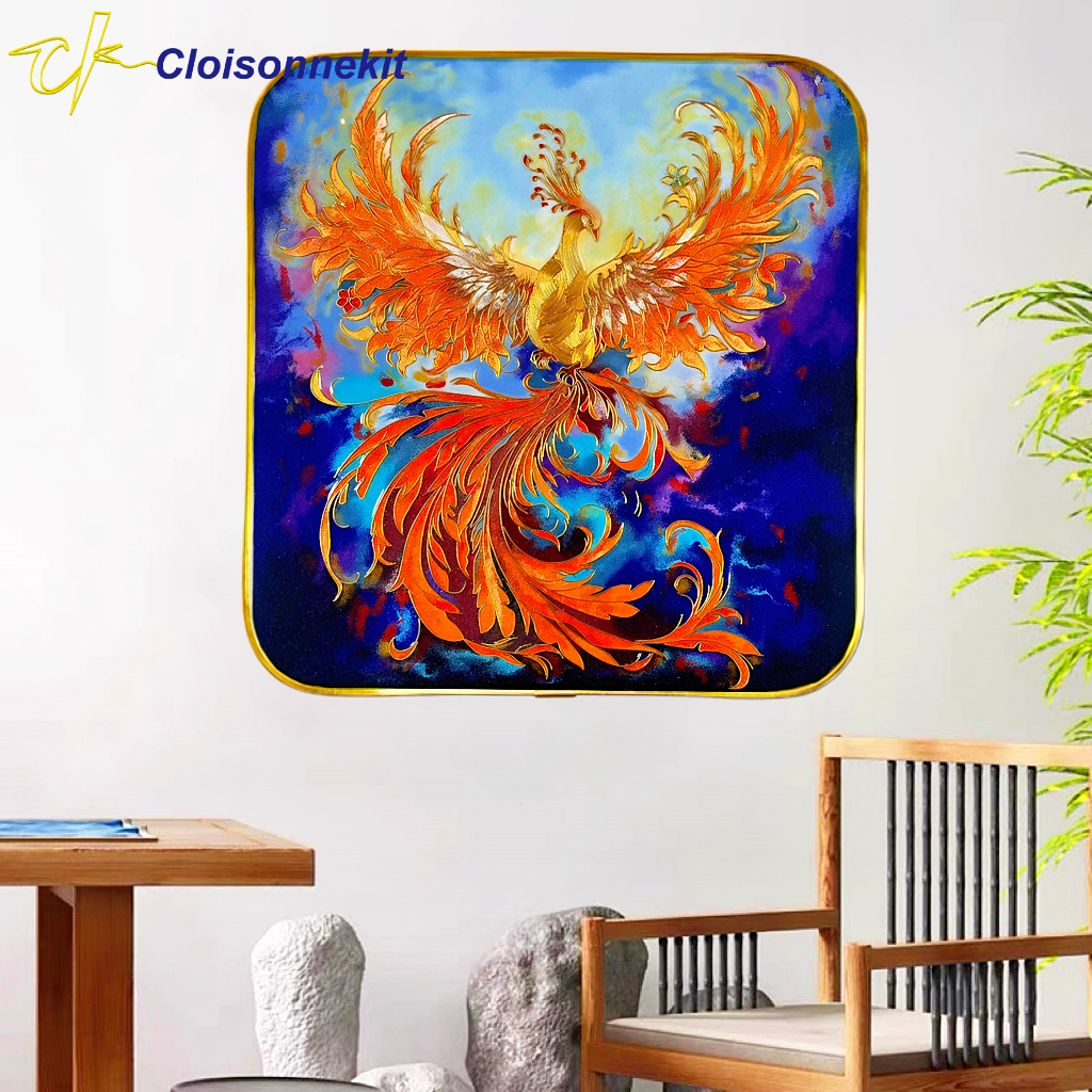 Fire Phoenix - Cloisonne Painting Art Kits - Cloisonnekit