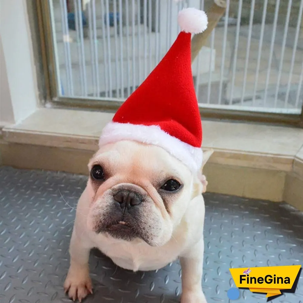 610PCS Dog Santa Hat Cute Birthday Party Cone Christmas Pet Costumes for Puppy Kitten