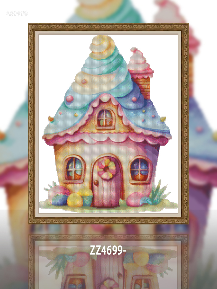 [ZZ4699-Rainbow Cake House] Painting Fairy Cross Stitch