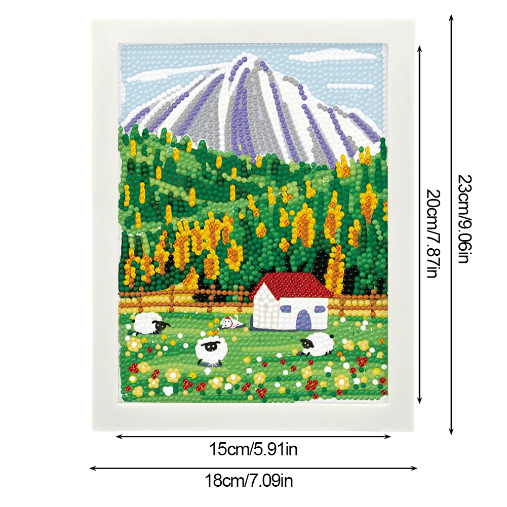 DIY Landscape Full Drill Diamond Painting for Beginners(Canvas|15*20cm)【with Plastic Frame】