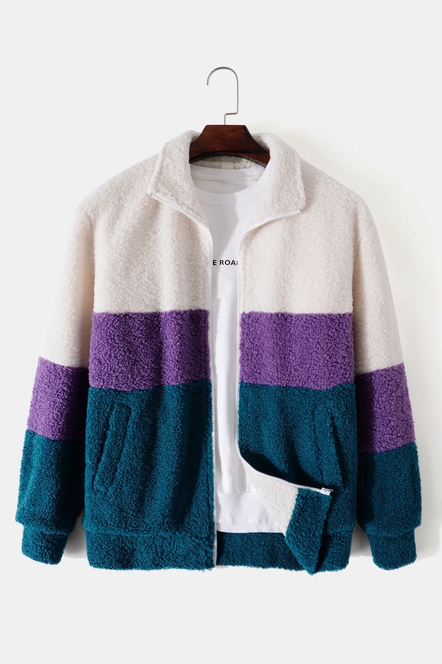 Men's Fleece Jacket &ndash; Tri-Tone Panelled Outdoor Warm Layer