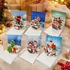 6pcs Diamond Painting Christmas Greeting Card Kits with Envelopes for Family Friend Gifts