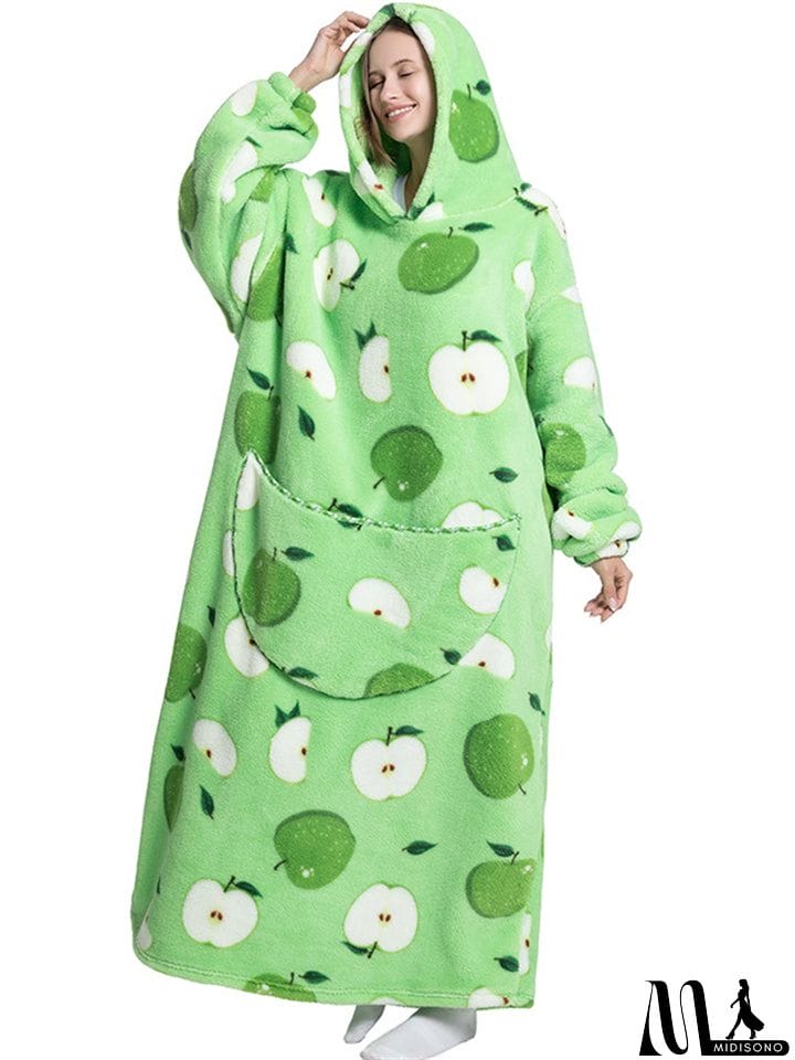 MidiSono - Adorable & Warm Hooded Wearable Blanket for Winter