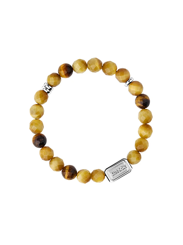 Original Tiger Eye Stone Beaded Bracelet, Simple and Advanced, Male and Female Lovers INS, Small and Trendy Cool Bracelet