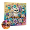 Blumen-Mandala-Katze speziell geformte 5D-DIY-Teilbohrer-Diamanten-Punkte, Edelstein-Kunst-Kits mit Rahmen, Diamant-Gem&auml;lde, Edelstein-Kunst 29x29 cm 