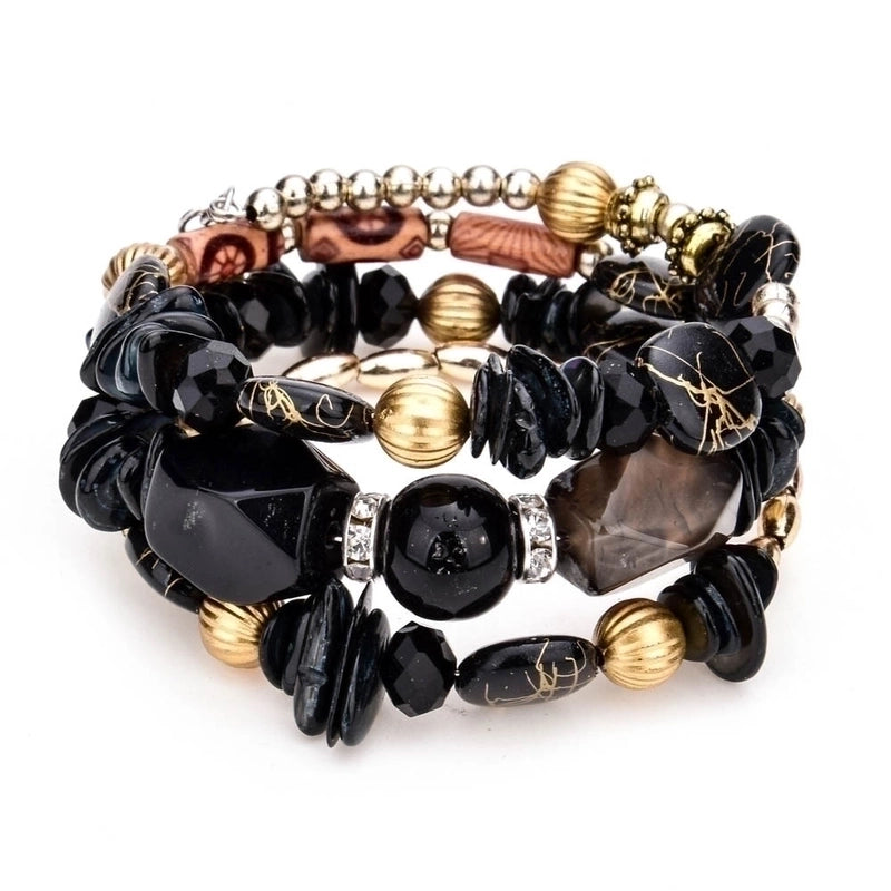 Fashion Geometric Color Block Alloy Natural Stone Women’s Bracelets