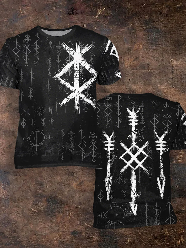Herren Viking bedrucktes Kurzarm-T-Shirt