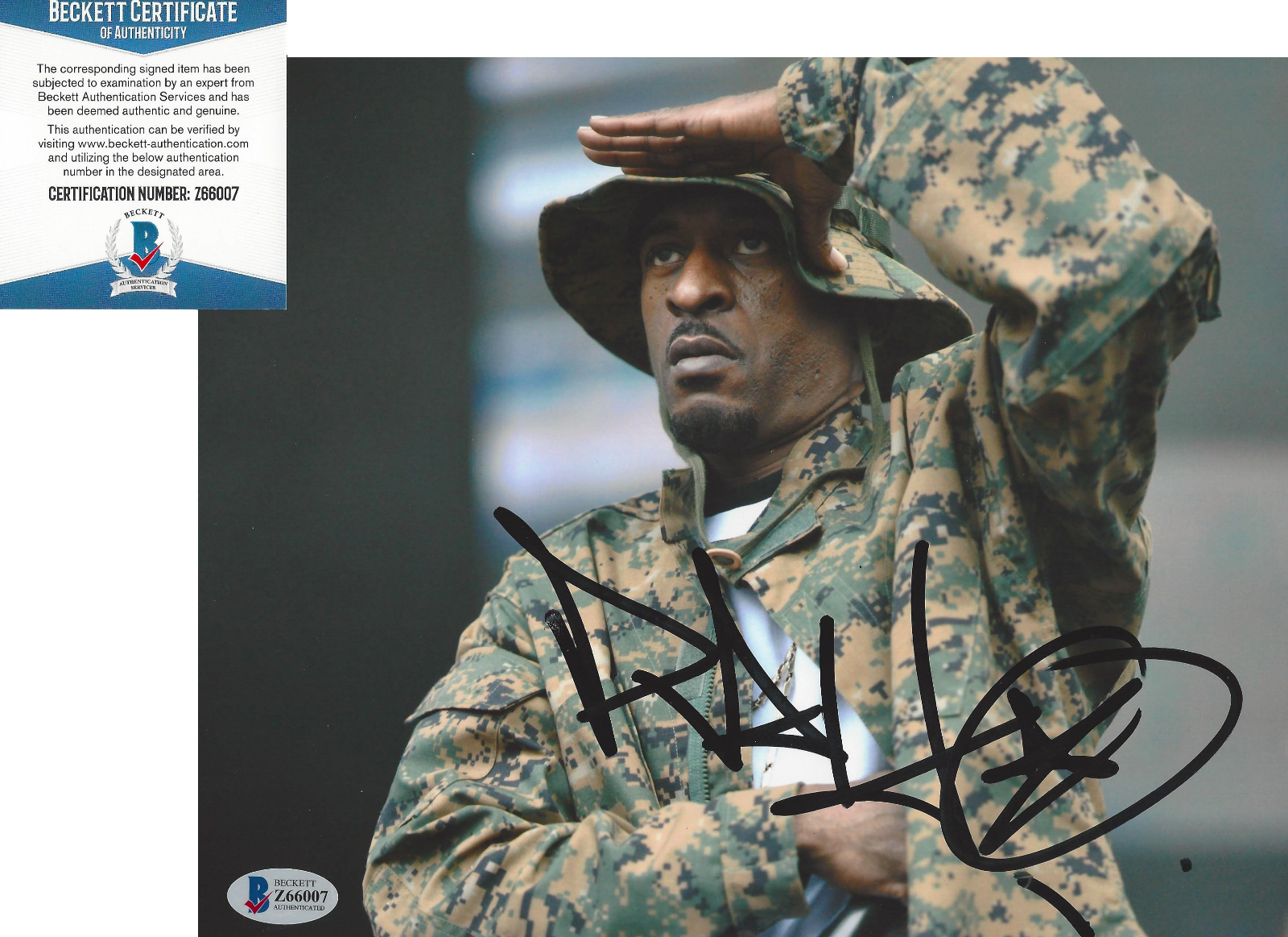 RAKIM THE GOD MC SIGNED 8x10 Photo Poster painting C HIP HOP RAPPER ICON PROOF BECKETT COA BAS