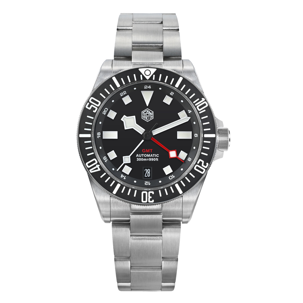 UK warehouse-Watchdives x San Martin 39mm NH34 GMT Dive Watch SN0121B San Martin Watch San Martin Watch