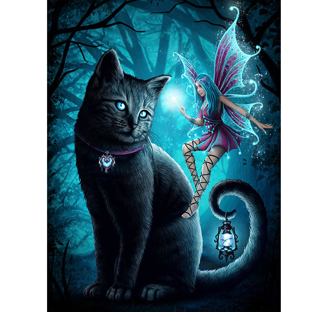

Black Cat - Round Drill Diamond Painting - 30*40CM, 501 Original