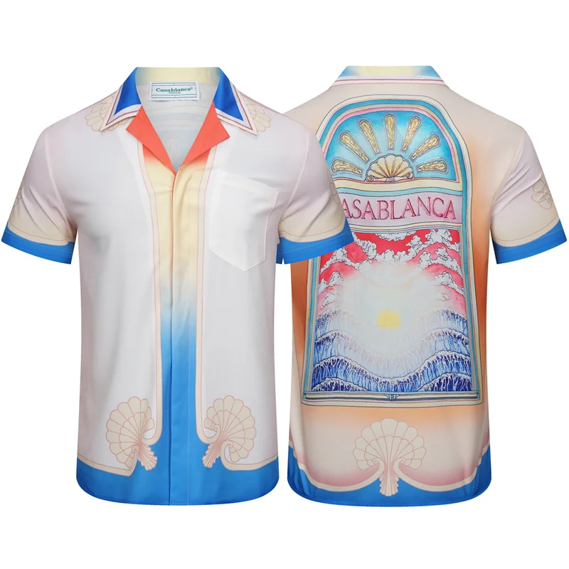 Casablanca 2023SS New Product Silk Short Sleeve Shirt