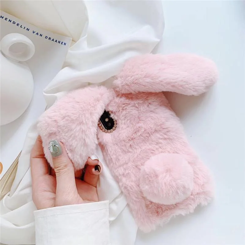 Rabbit Ear Plush Phone Case