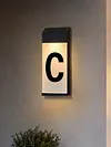 Solar Lighted House Numbers Luminous Outside Address Sign Smart Sensor Automatic LED Illumination Lamp Auto On/Off Villa Courtyard Number Plate Light Outdoor Doorplate Number Indicator