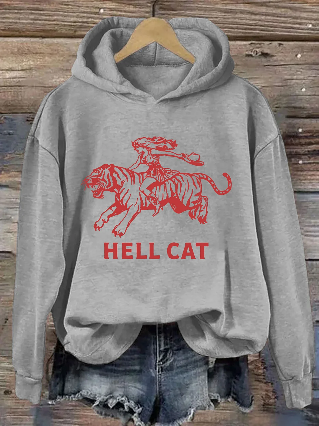 Vintage Cowgirl Hell Cat Hoodie