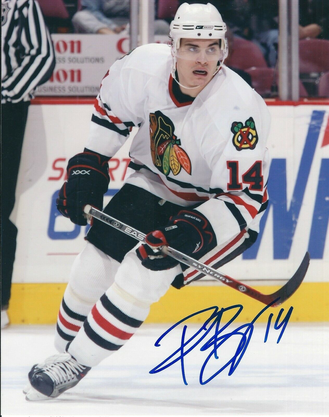 Autographed 8x10 RENE BOURQUE Chicago Blackhawks Photo Poster painting - w/COA