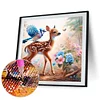 Diamond Painting-DIY Round Drill Elk Blue(40*40CM)