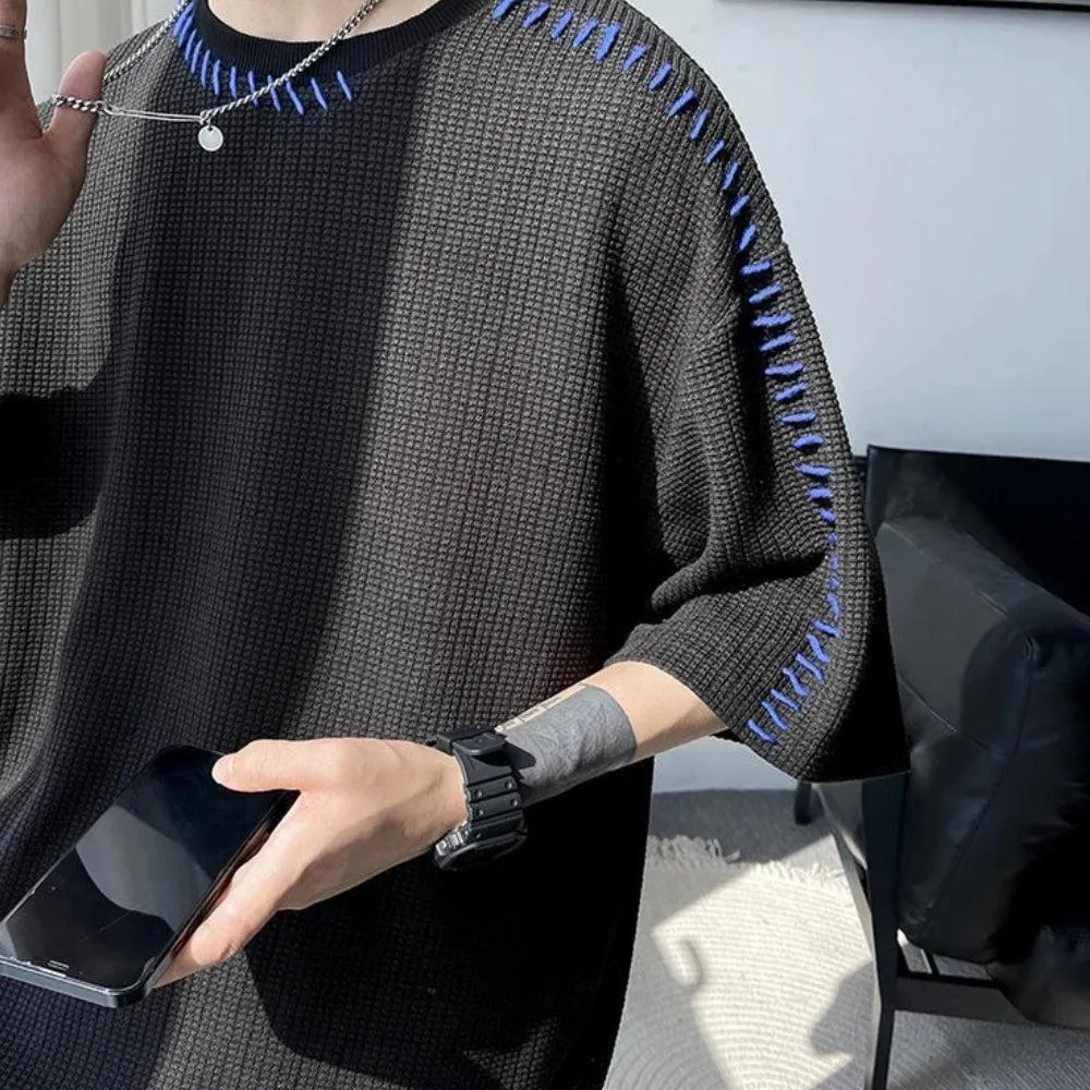 Brownm Boy Contrast Stitch Tee