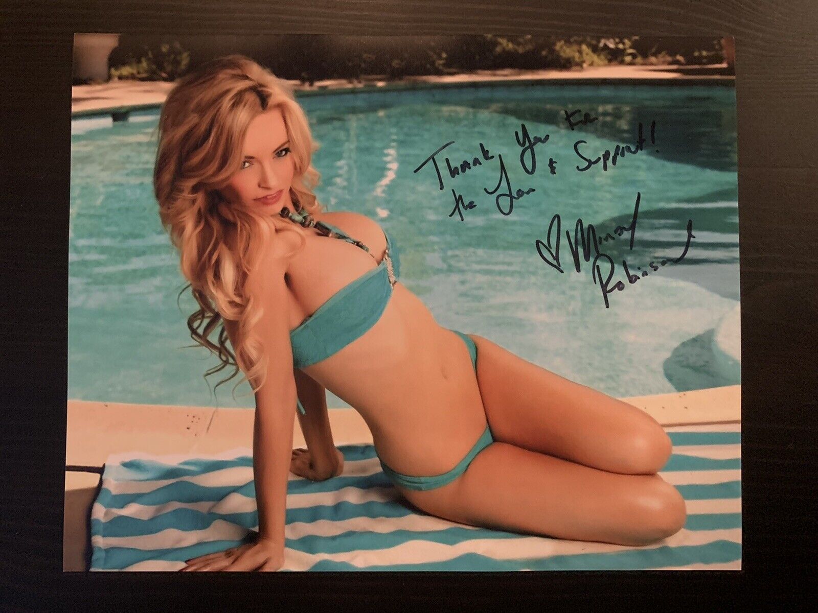 Mindy Robinson signed 8x10 Photo Poster painting Sexy Hot Model Autographed Rare