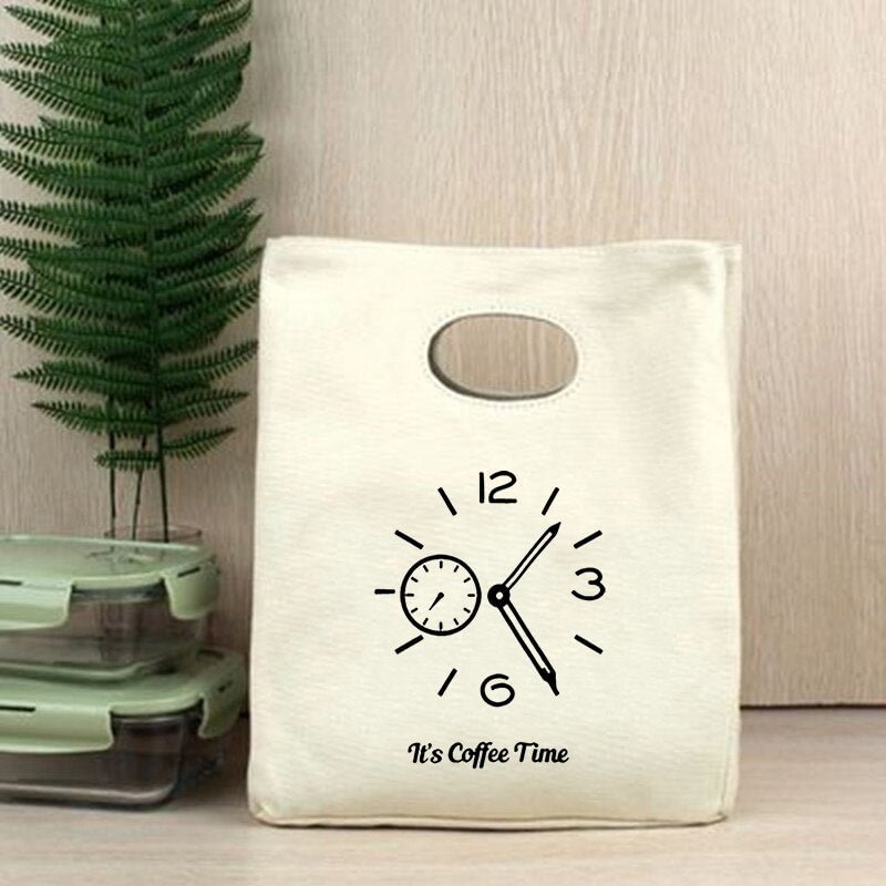 Life Begin After Coffee Portable Lunch Bag Thermal Insulated Bento Box Tote Office Cooler Container Food Storage Pouch Handbag