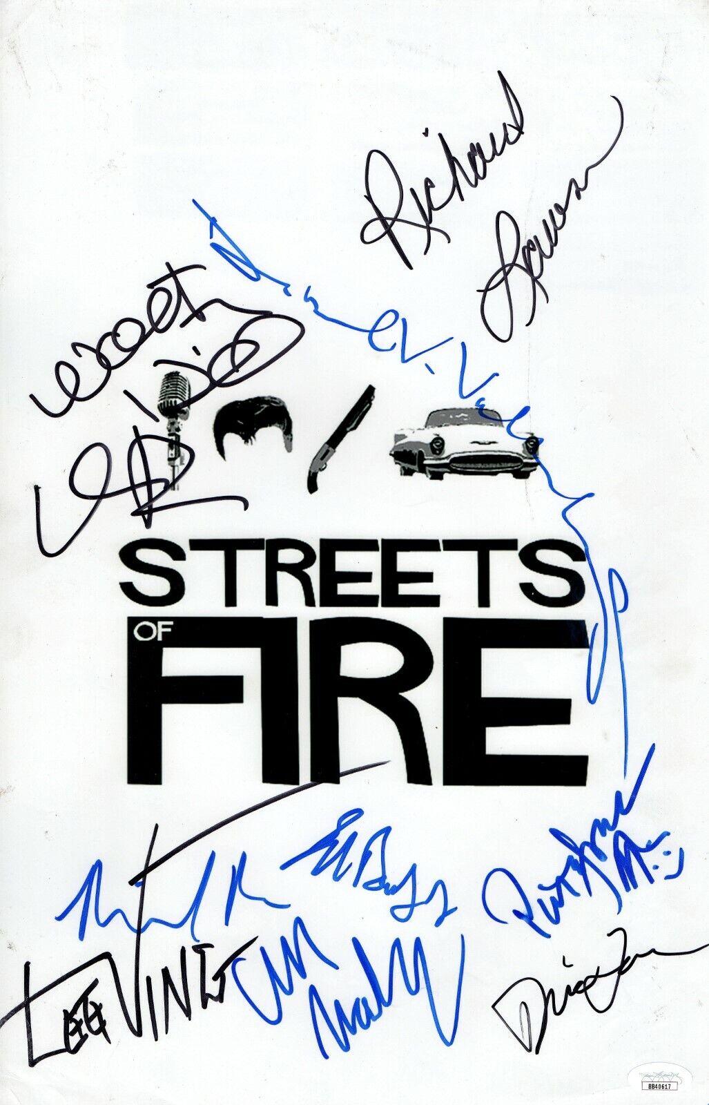 Steets of Fire Cast Signed Autographed 11X17 Photo Poster painting Lane Dafoe Lawson JSA BB40617