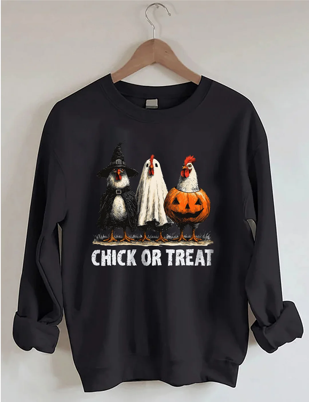 Retro Halloween Chicken Sweatshirt