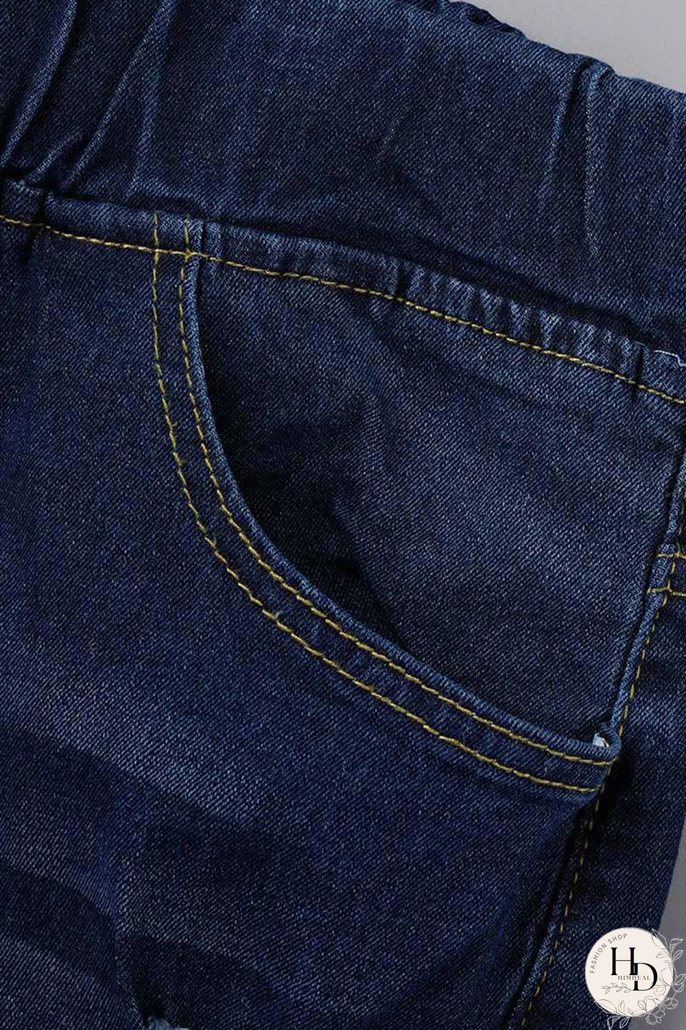 Black Fashion Casual Solid Ripped Plus Size Jeans