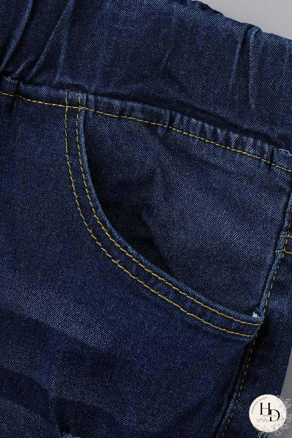 Black Fashion Casual Solid Ripped Plus Size Jeans