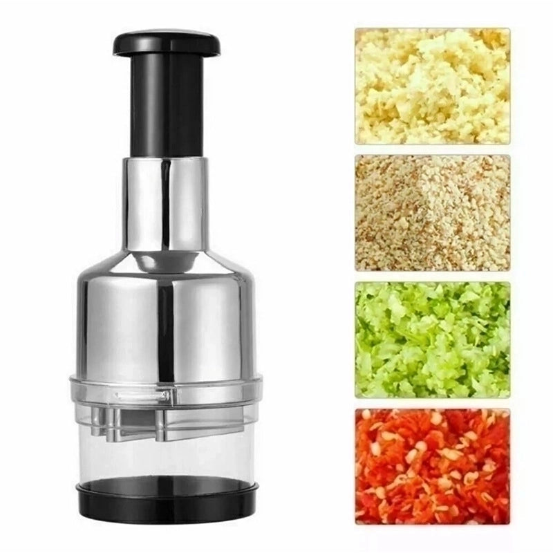 Minimalist Solid Color Stainless Steel Plastic Veggie Chopper 1 Piece