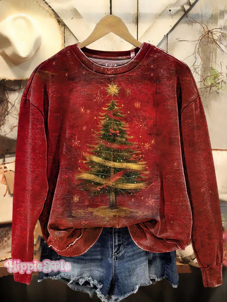 Christmas Tree Casual Sweatshirt Multicolor / S