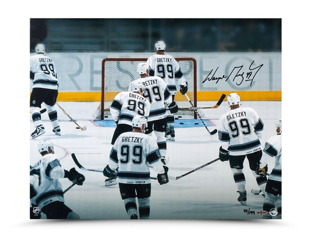 Wayne Gretzky Signed Autographed 16X20 Photo Poster painting Respect Los Angeles Kings /199 UDA