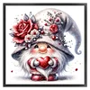 Flower Gnome - 18CT Stamped Cross Stitch - 30*30cm - Cartoon