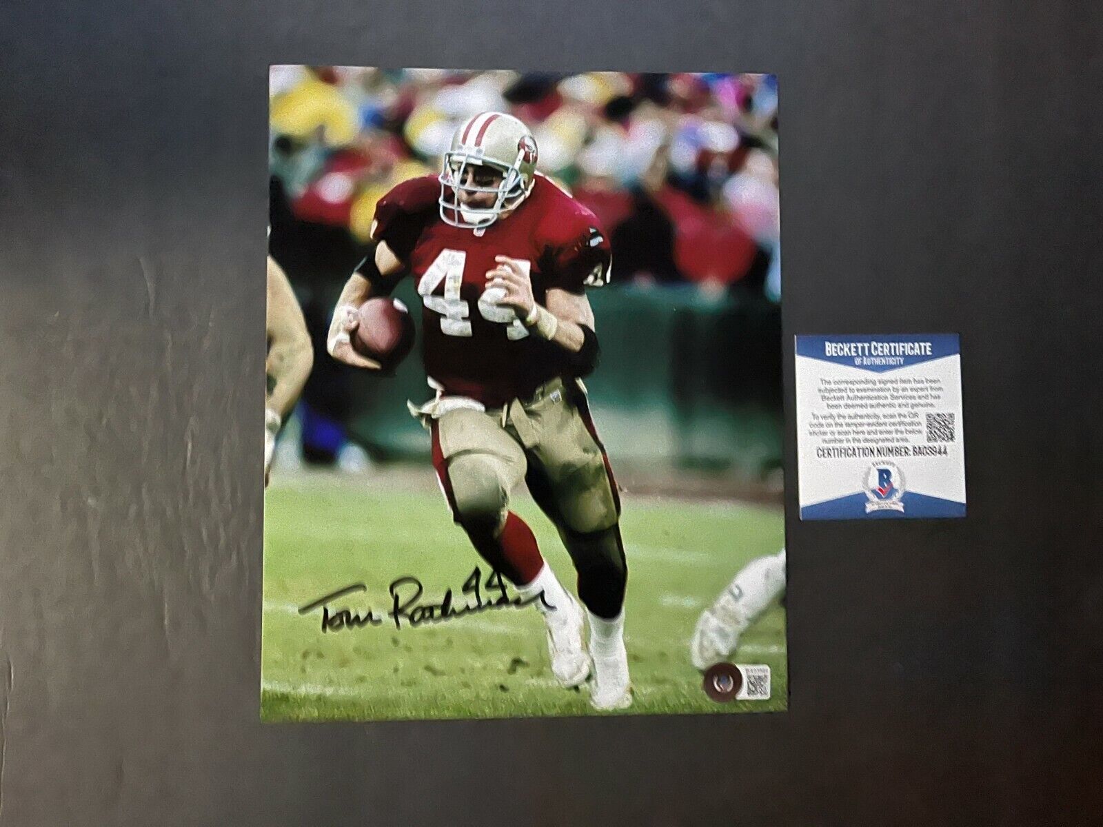 Tom Rathman Hot! signed autographed 49ers legend 8x10 Photo Poster painting Beckett BAS Coa