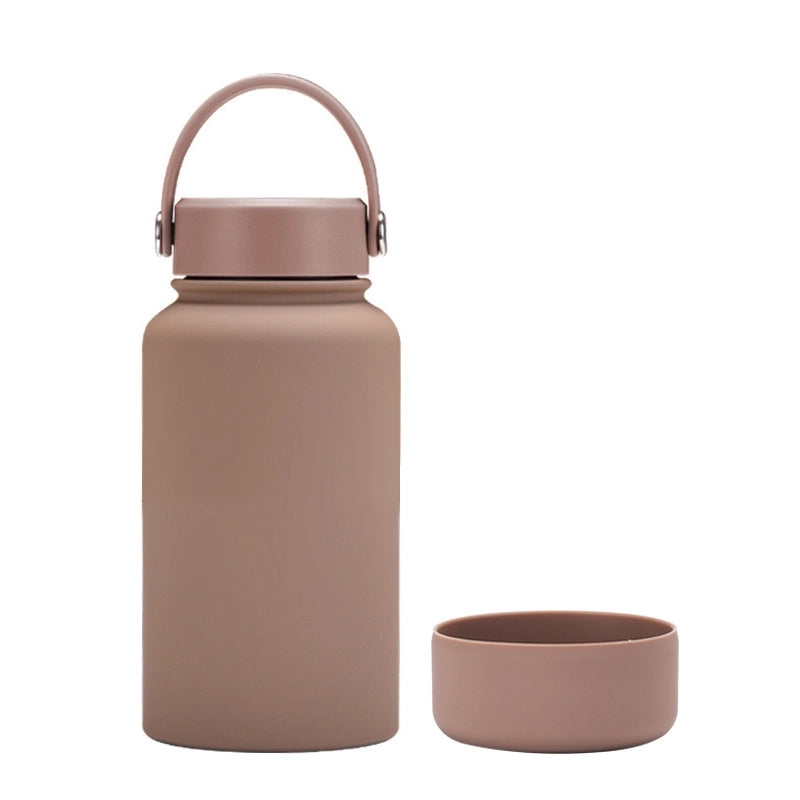 Casual Solid Color Stainless Steel Silica Gel Water Bottles 1 Piece