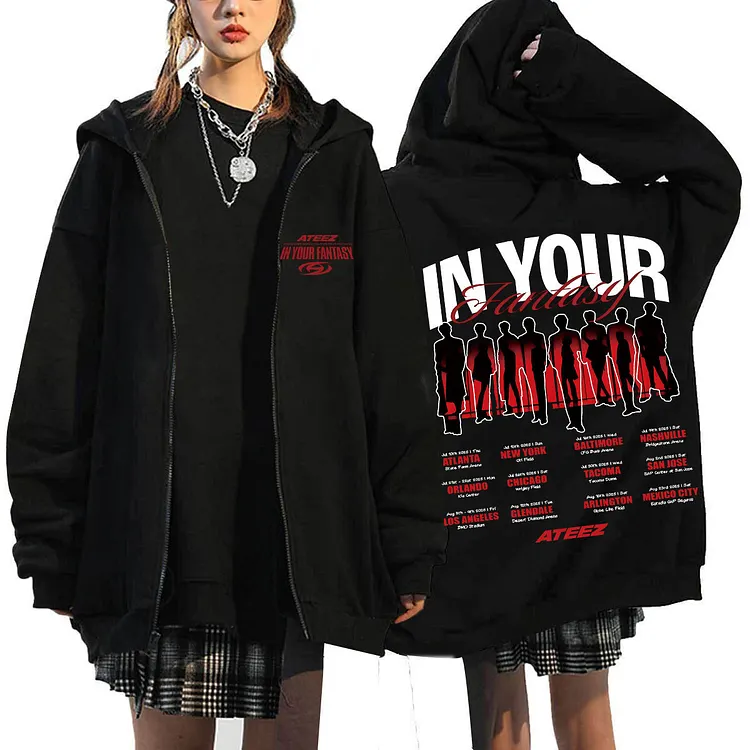 ATEEZ ソウルコン パーカー 2025 ATEEZ IN YOUR Fantasy Creative Zip UP Hoodies