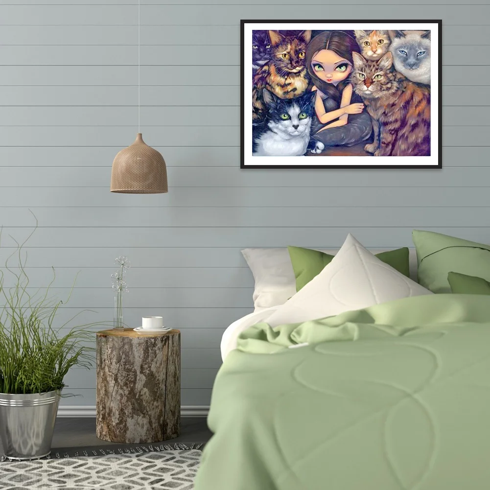 Full Round Diamond Painting 40*30cm - Big Eyes Doll