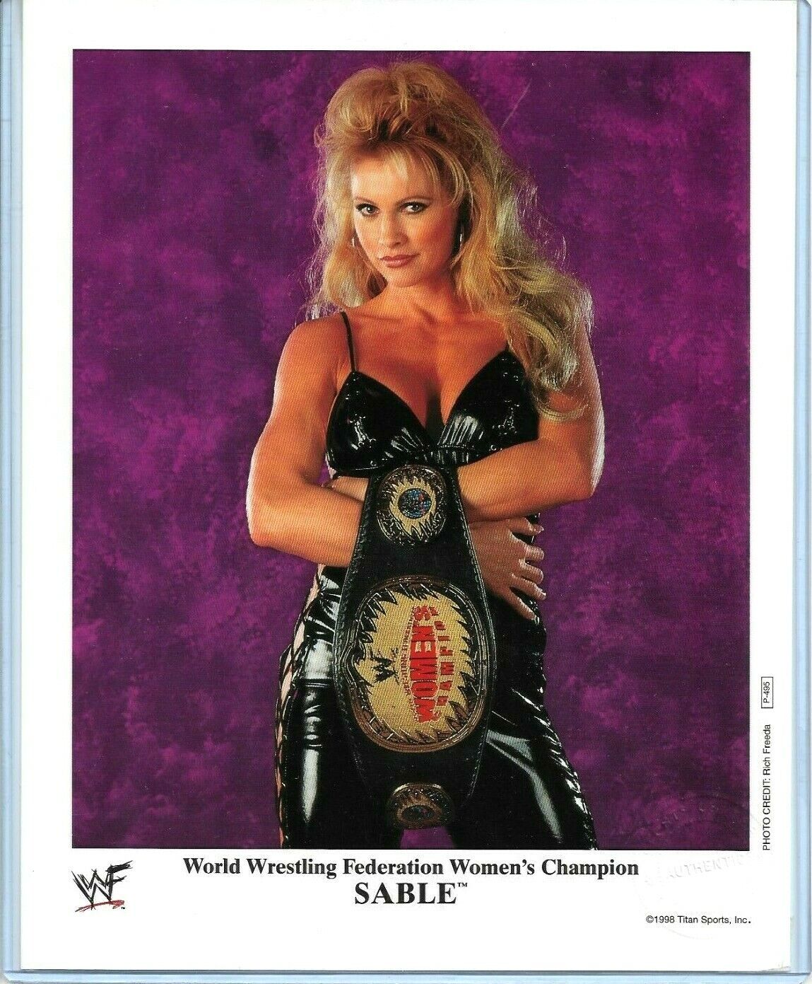 WWE SABLE P-495 OFFICIAL LICENSED AUTHENTIC ORIGINAL 8X10 PROMO Photo Poster painting VERY RARE