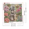 Diamond Painting -5D Full Round Drill Miniature Schnauzer Puppy(40x40cm)